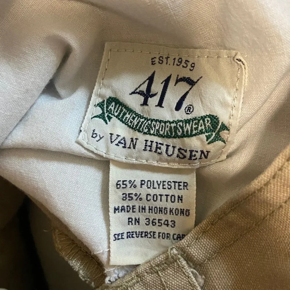 Van Heusen 417 Men's Cargo Shorts in Khaki Size 38